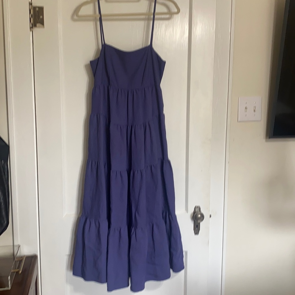 Blue spaghetti strap dress